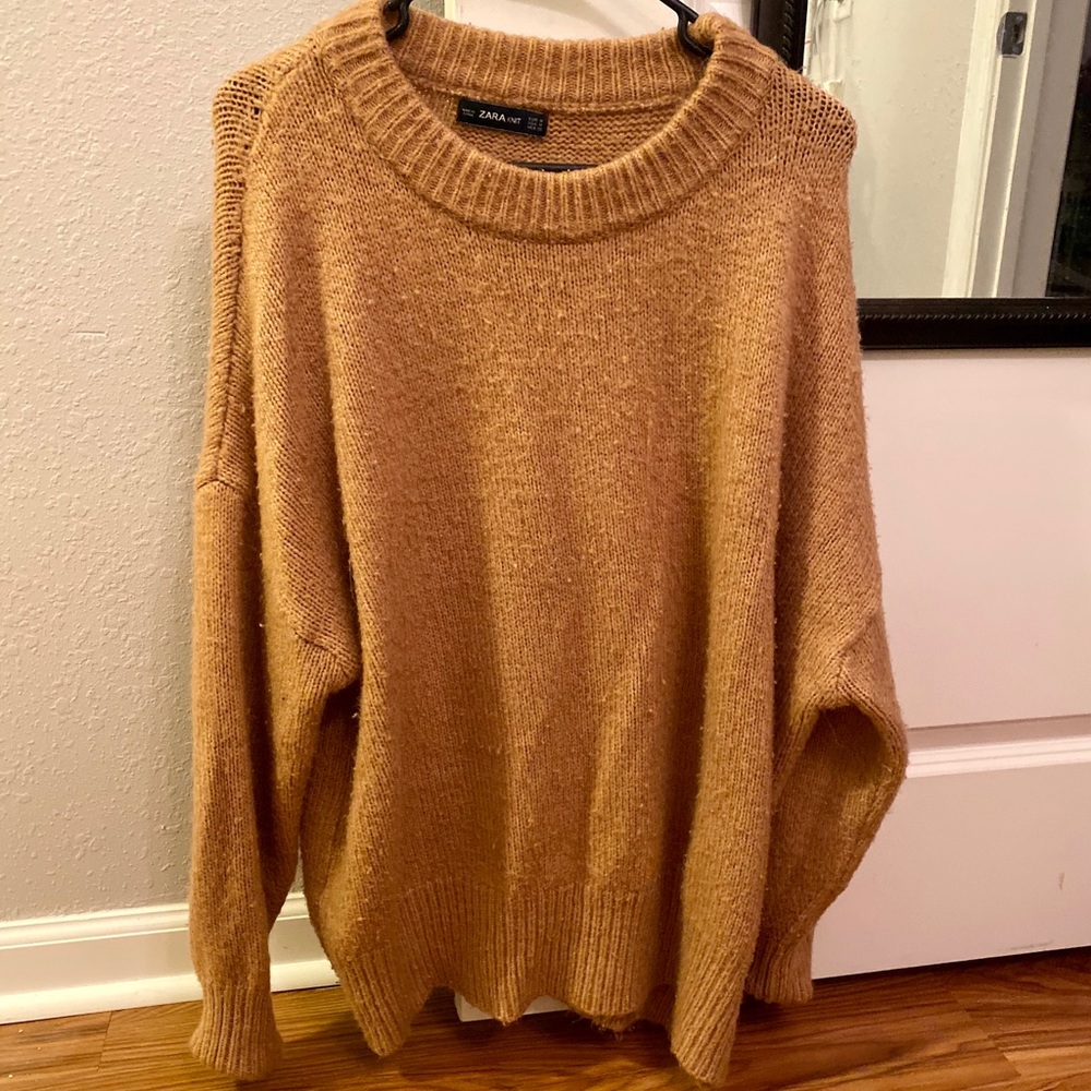 Zara Oversized Knit Sweater, Beige